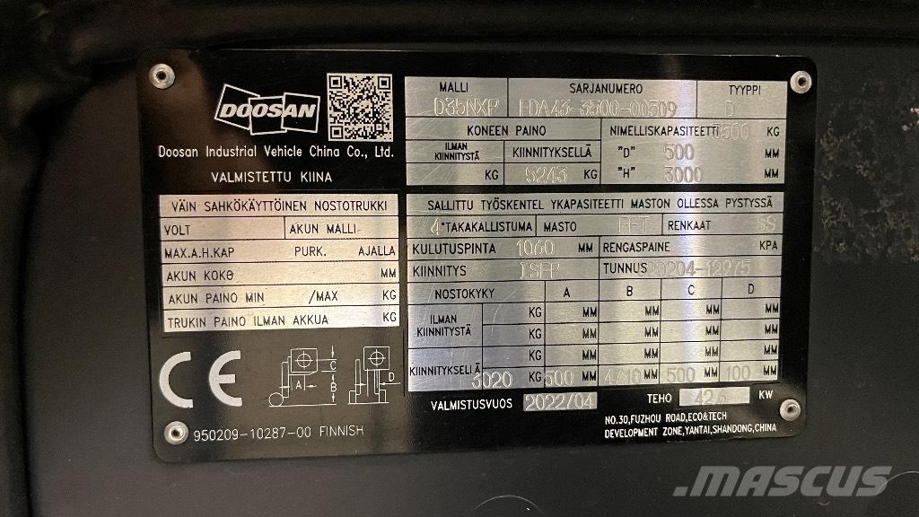 Doosan D35NXP Diesel gaffeltrucks