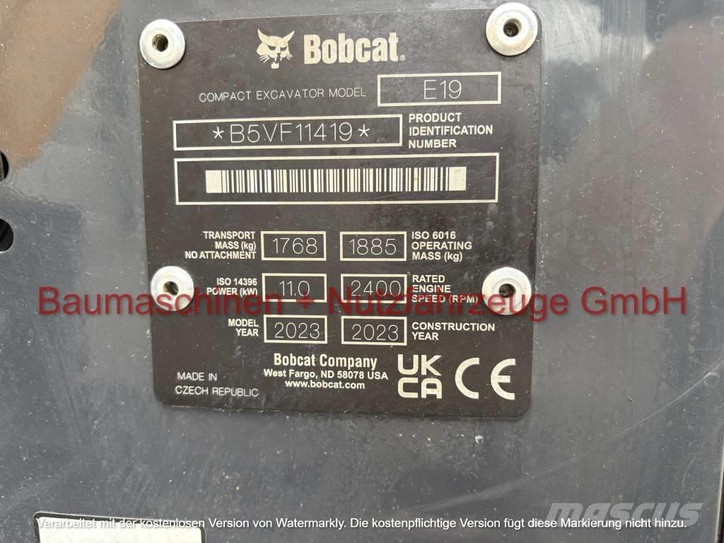 Bobcat E 19 Minigravemaskiner