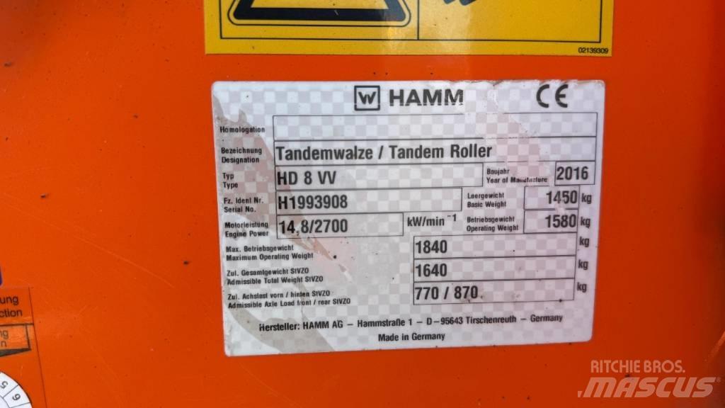 Hamm HD 8 VV Tvilling tromle