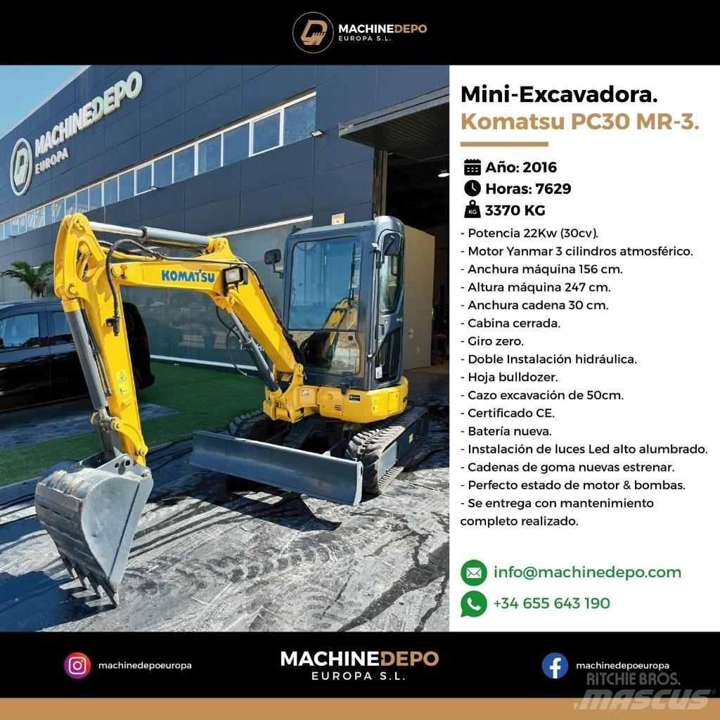 Komatsu PC 30 MR-3 Minigravemaskiner