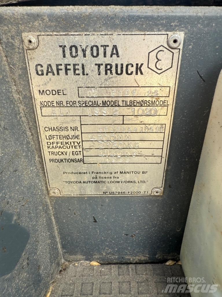 Toyota FD 25 Diesel gaffeltrucks