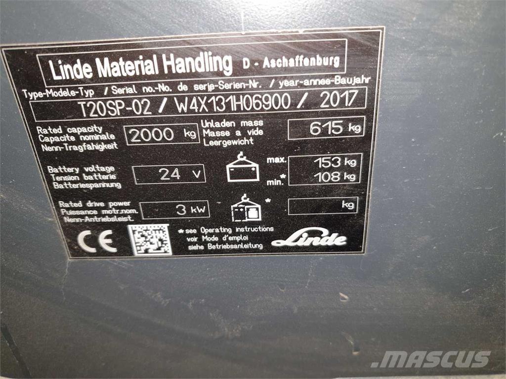Linde T20SP ION Selvkørende stablere