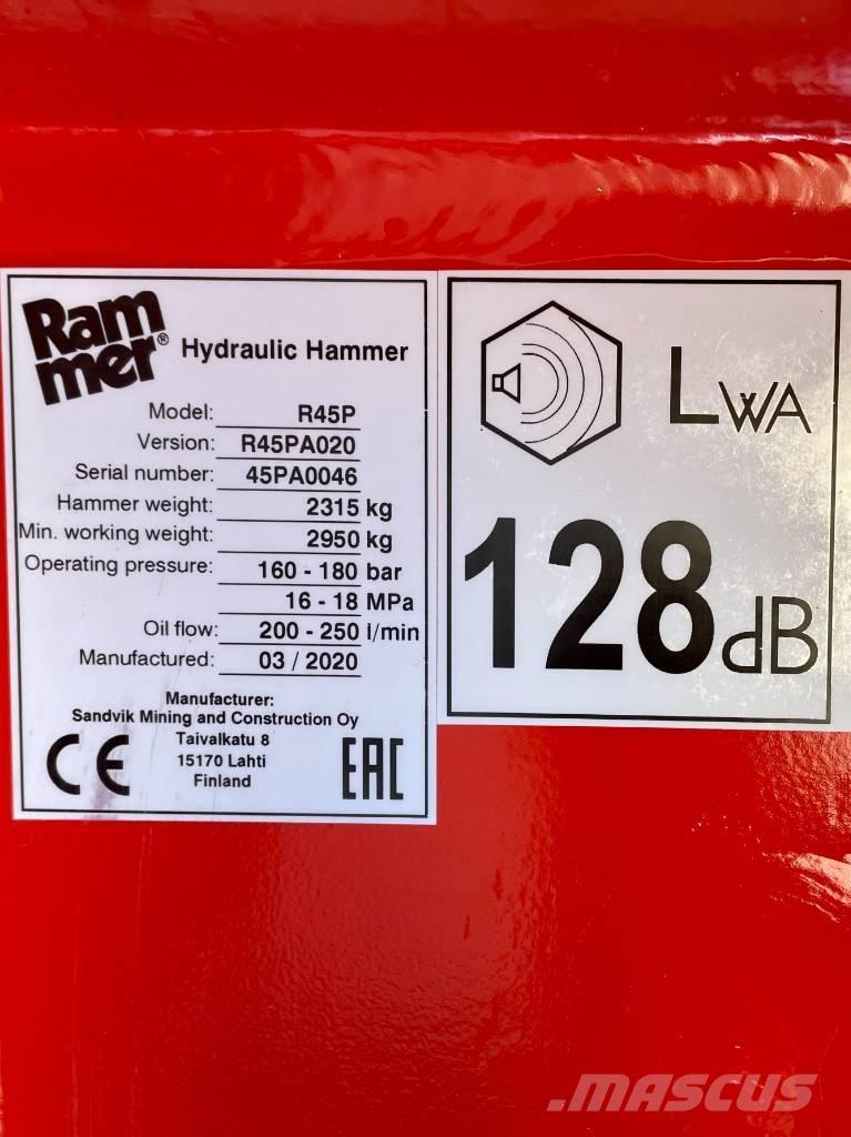 Rammer R45P Hydraulik / Trykluft hammere