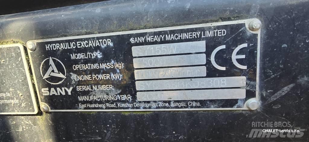 Sany SY 155 W Gravemaskiner på hjul