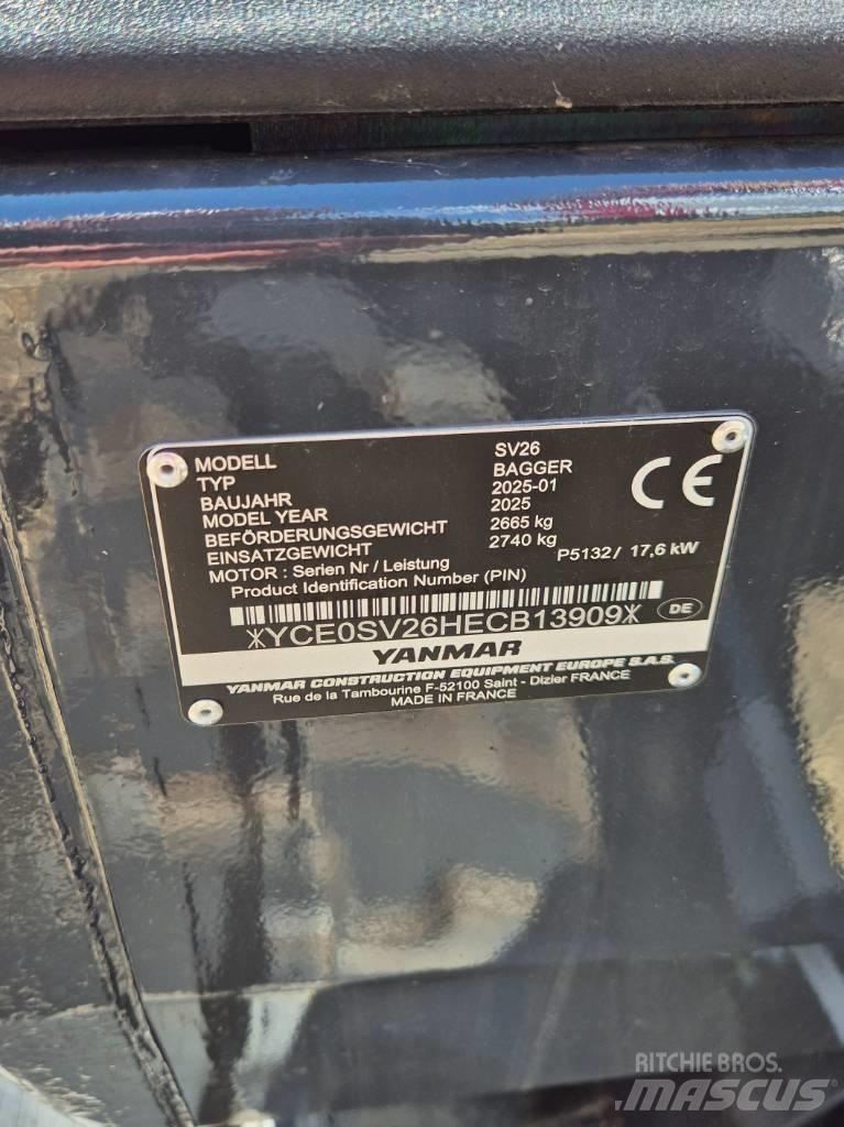 Yanmar SV26 Advance Minigravemaskiner