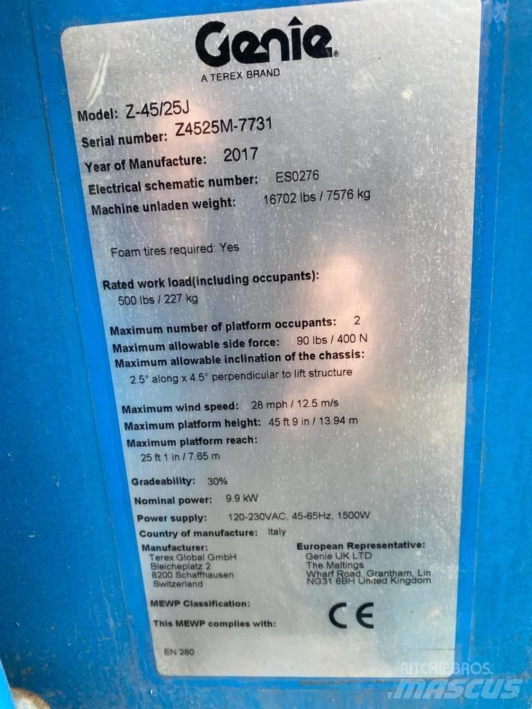 Genie Z 45/25 J Bomlifte med knækarm