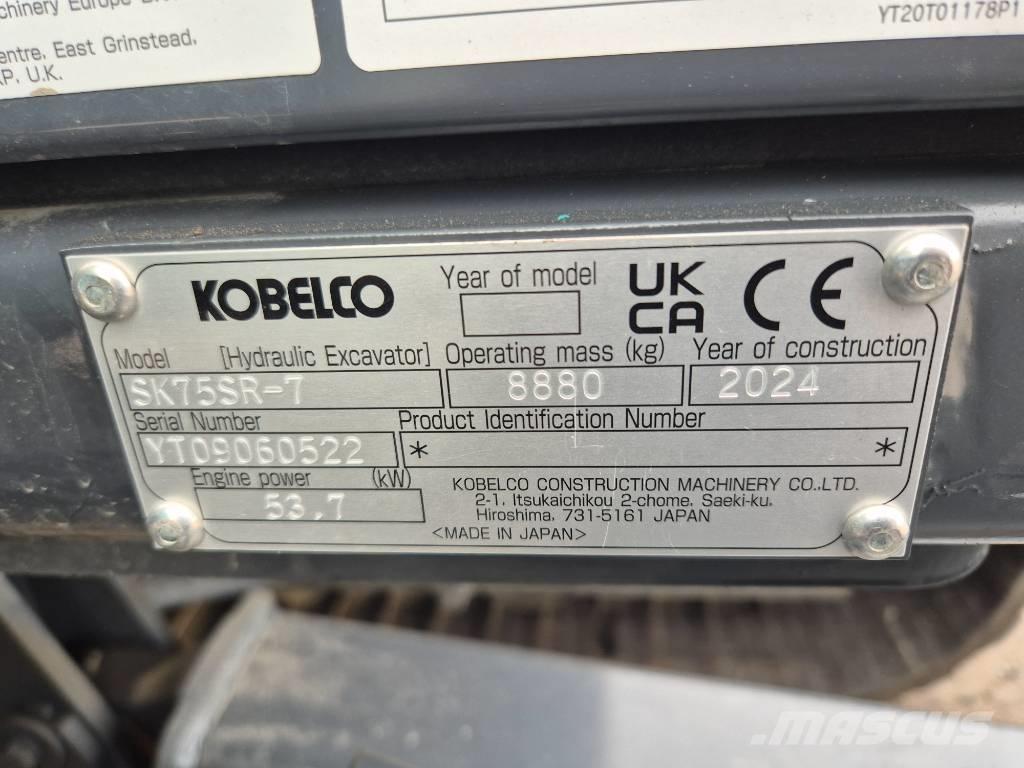 Kobelco SK75SR-7 Midi-gravemaskiner 7t - 12t
