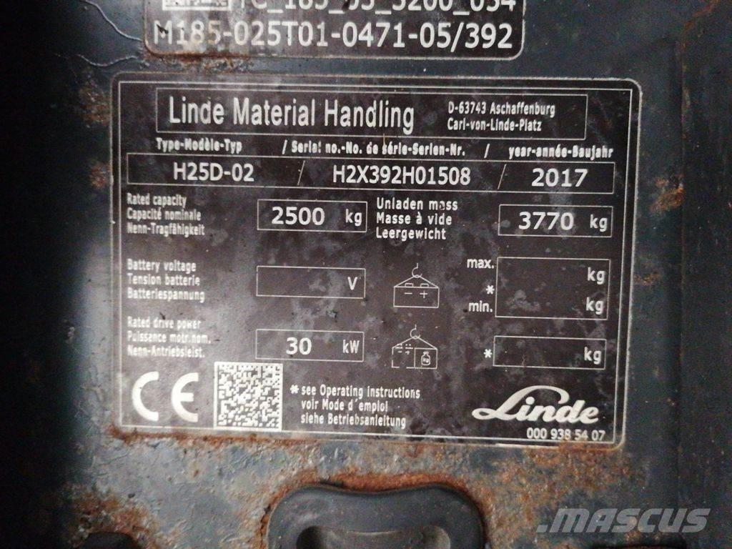 Linde H25D-02 Diesel gaffeltrucks