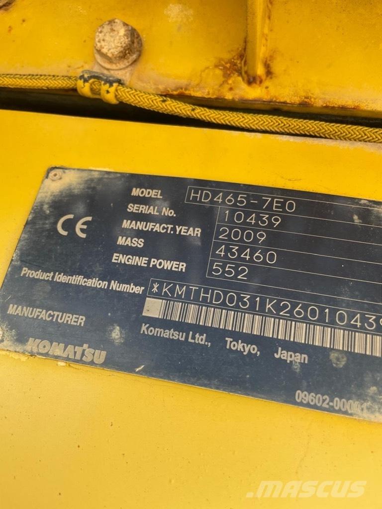 Komatsu HD 465-7 E0 Knækstyrede dumpere