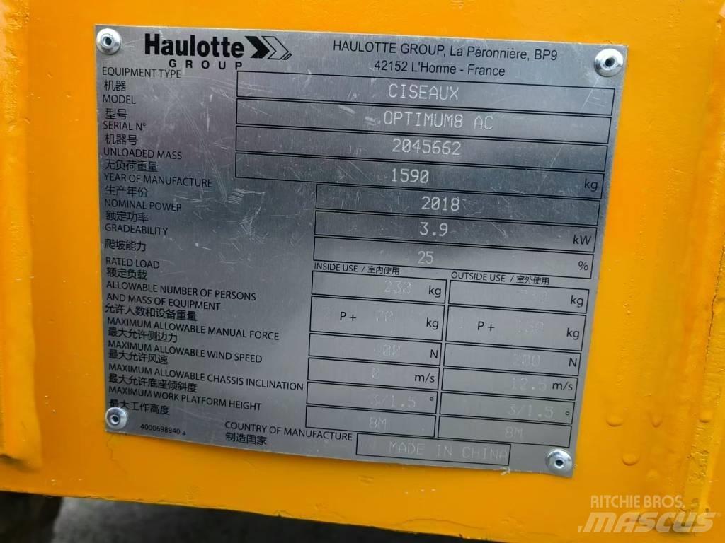 Haulotte OPTIMUM 8 Saxlifte