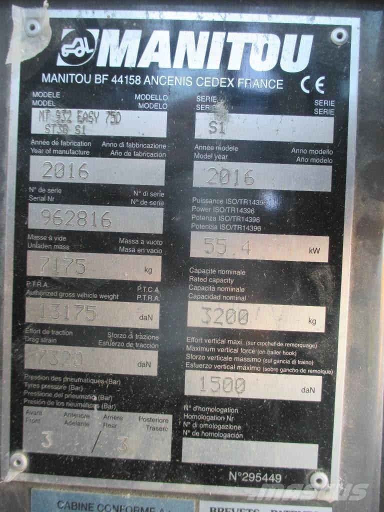 Manitou MT 932 Teleskoplæssere