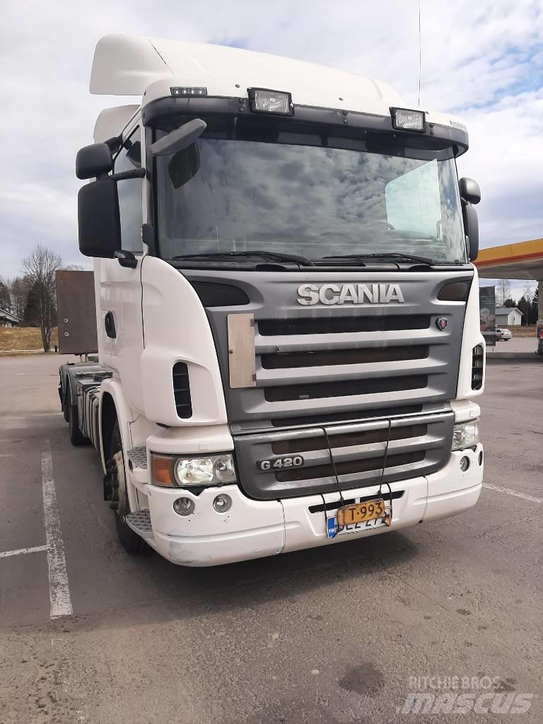 Scania G 420 Lastbiler med containerramme / veksellad