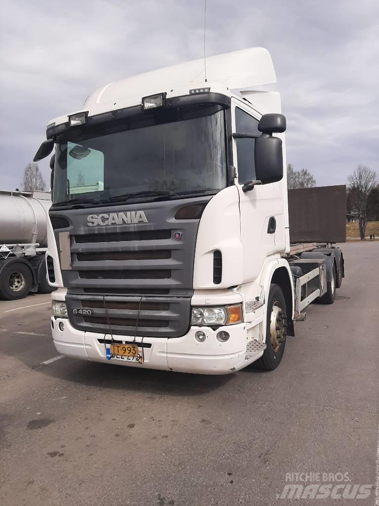 Scania G 420 Lastbiler med containerramme / veksellad