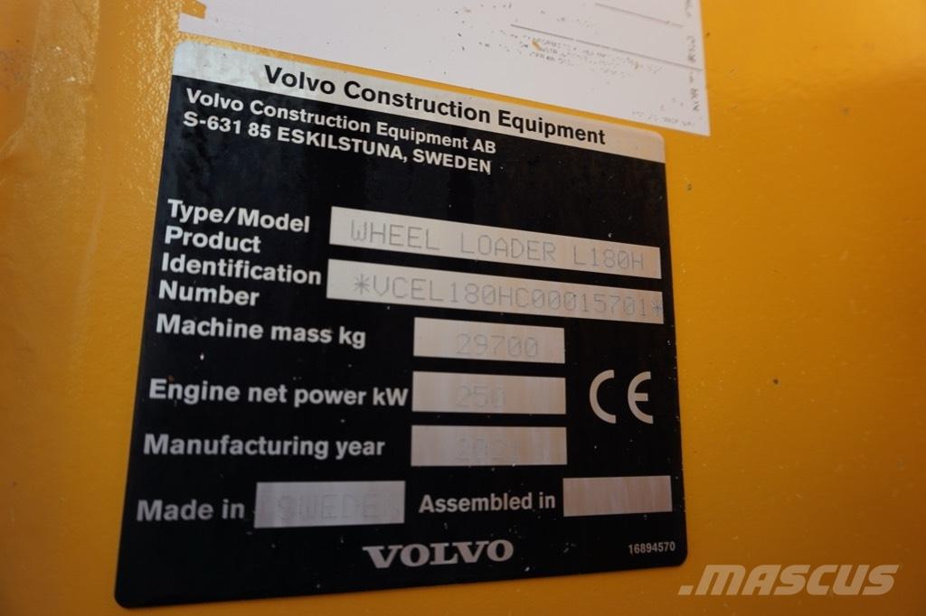 Volvo L 180 H Læssemaskiner på hjul