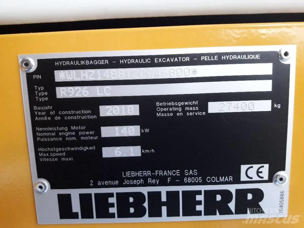 Liebherr R 926 LC Gravemaskiner på larvebånd