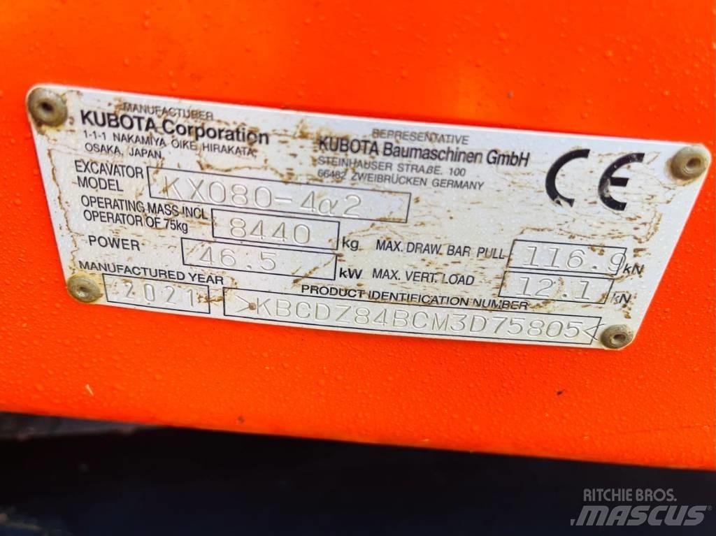 Kubota KX 080-4 Midi-gravemaskiner 7t - 12t