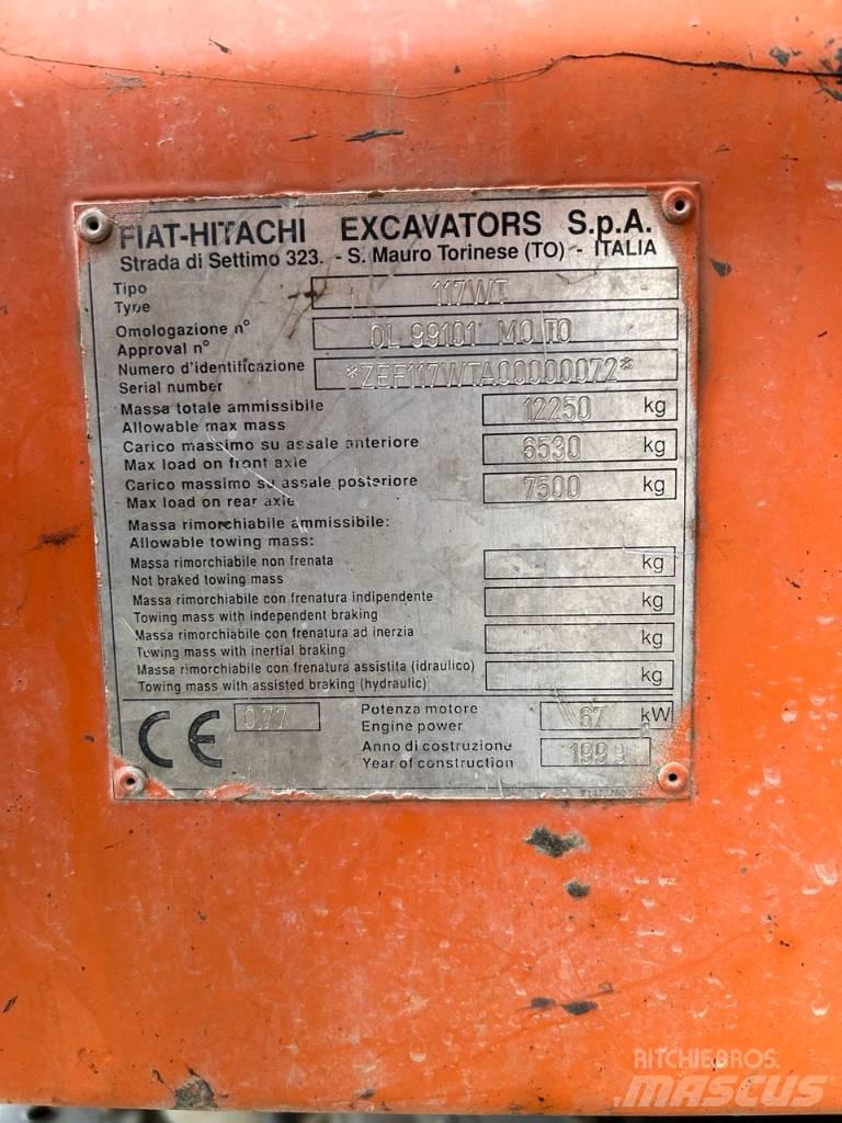 Fiat-Hitachi fh 120 Gravemaskiner på hjul