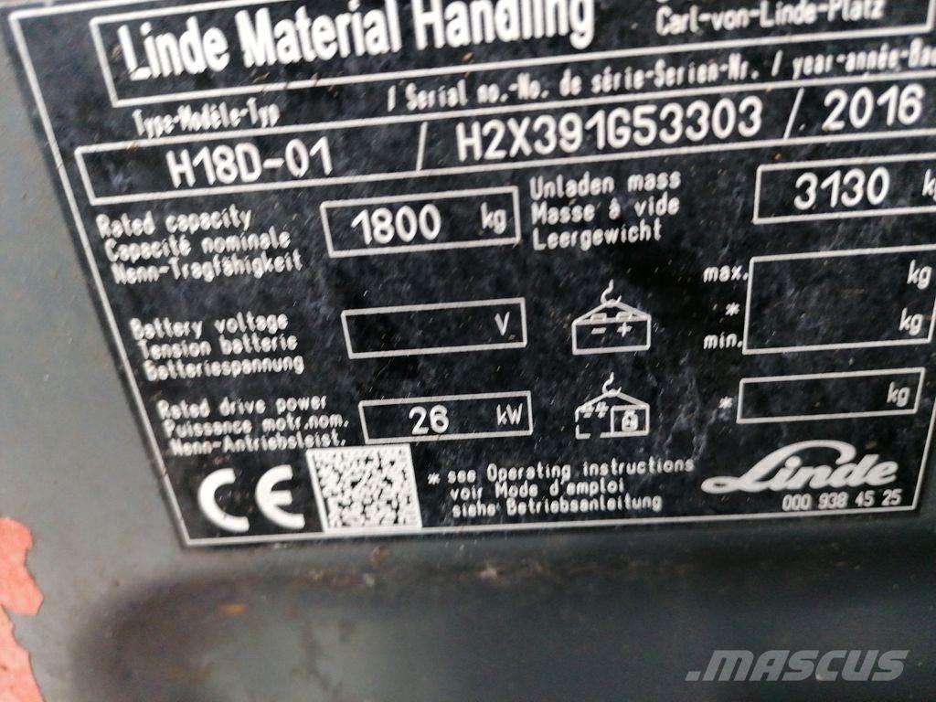 Linde H18D-02 Diesel gaffeltrucks