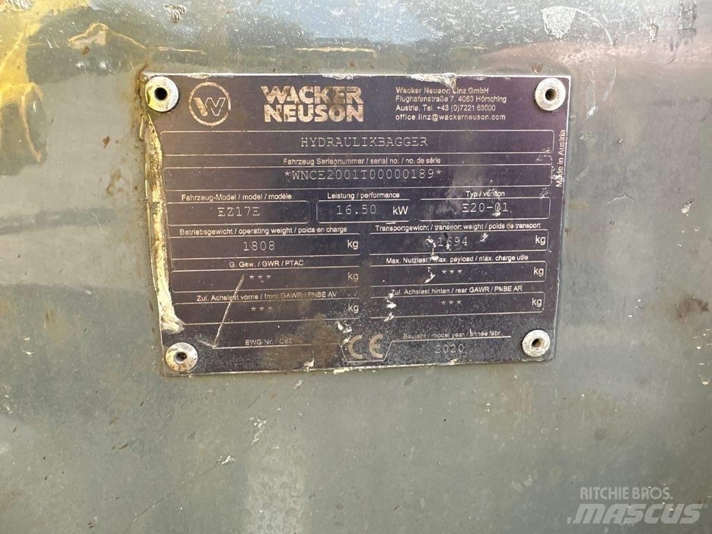 Wacker Neuson EZ17e Gravemaskiner på larvebånd
