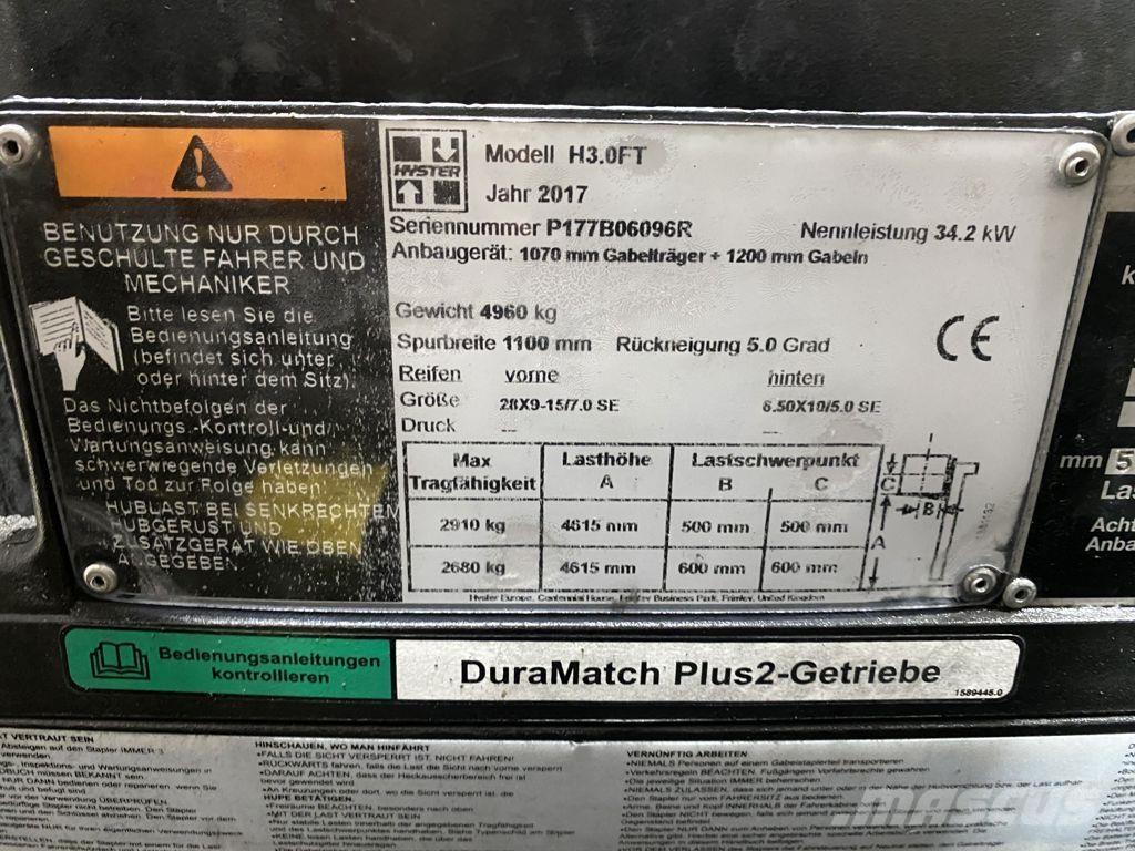 Hyster H3.0FT Diesel gaffeltrucks