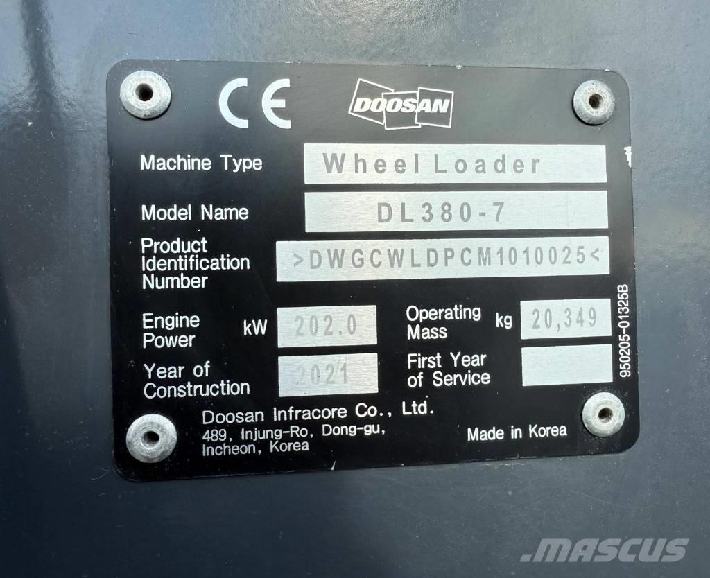 Doosan DL 380-7 Læssemaskiner på hjul