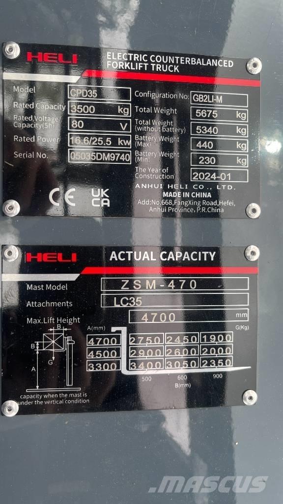 Heli CPD35-GB2LI-M El gaffeltrucks