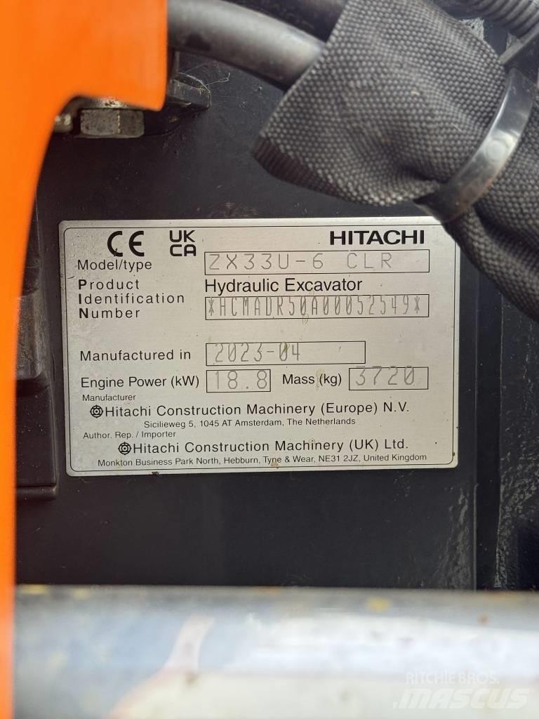 Hitachi ZX 33 U-6 Minigravemaskiner
