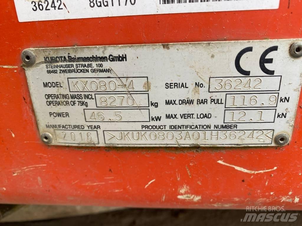 Kubota KX 080-4 Midi-gravemaskiner 7t - 12t