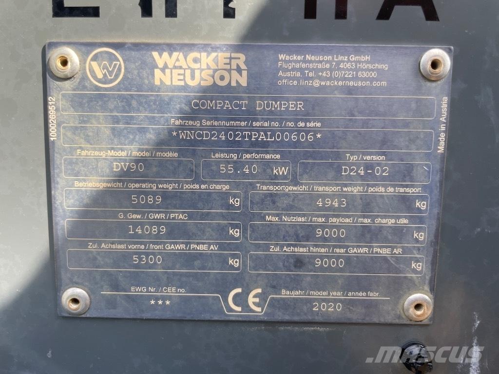 Wacker Neuson DV90 Dumpere