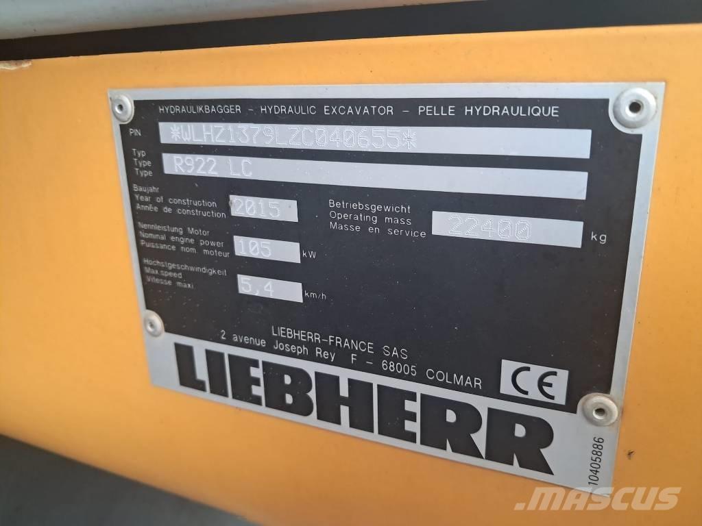 Liebherr R 922 LC Gravemaskiner på larvebånd