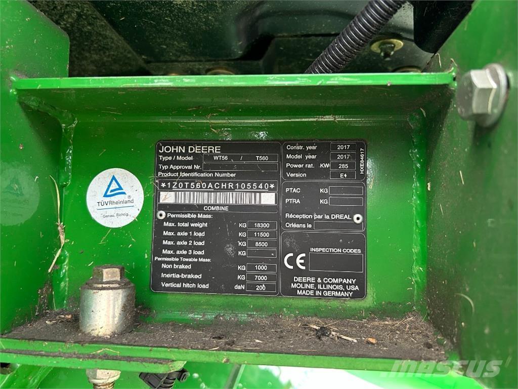 John Deere T560 Mejetærskere