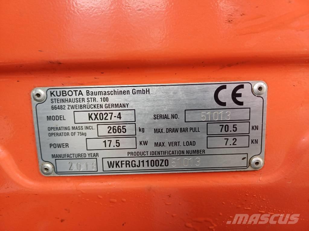 Kubota KX027-4 Minigravemaskiner