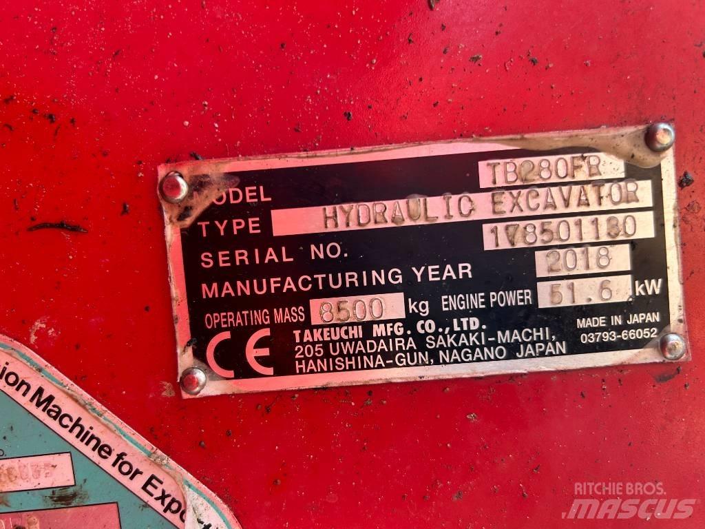 Takeuchi TB280FR Midi-gravemaskiner 7t - 12t