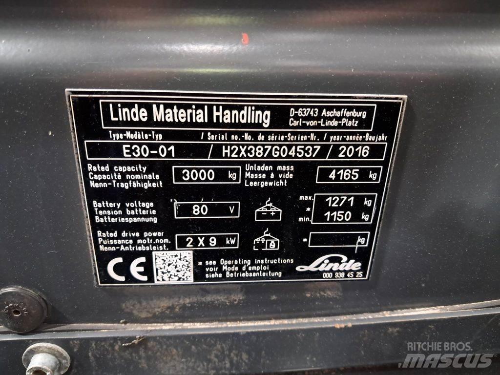 Linde E30-01 El gaffeltrucks