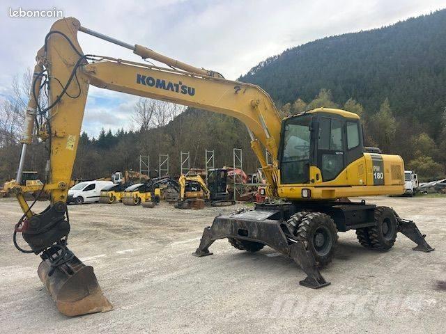 Komatsu PW 180 Gravemaskiner på hjul