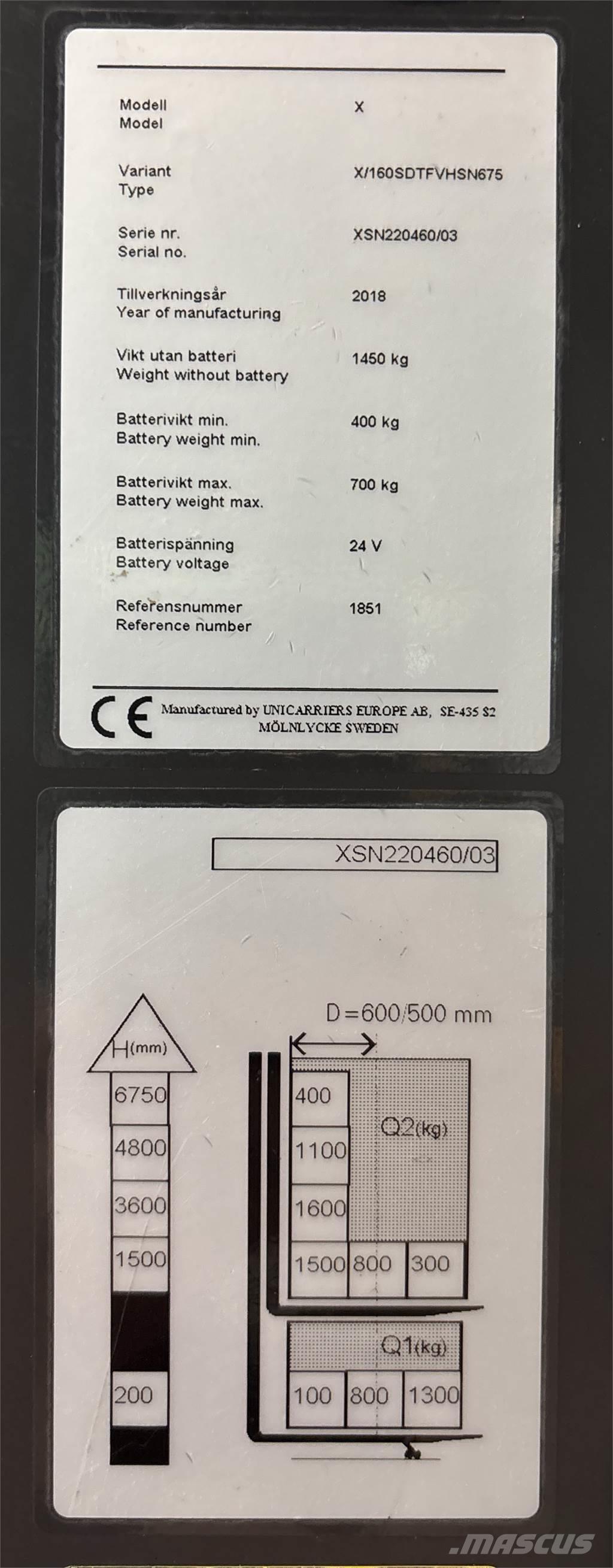Atlet X160 Gaffelstabler med gående fører