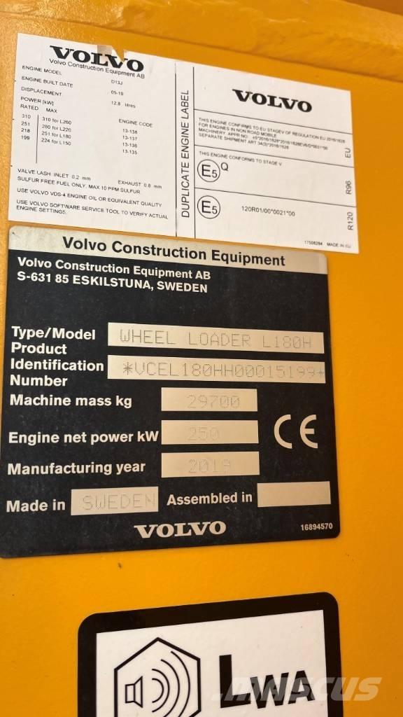 Volvo L180H Læssemaskiner på hjul