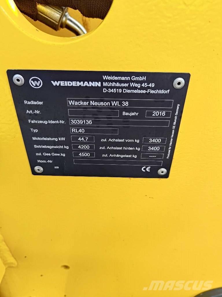 Wacker Neuson WL 38 Læssemaskiner på hjul