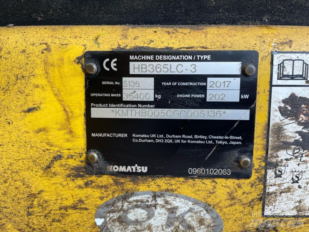 Komatsu HB 365 LC3 Gravemaskiner på larvebånd