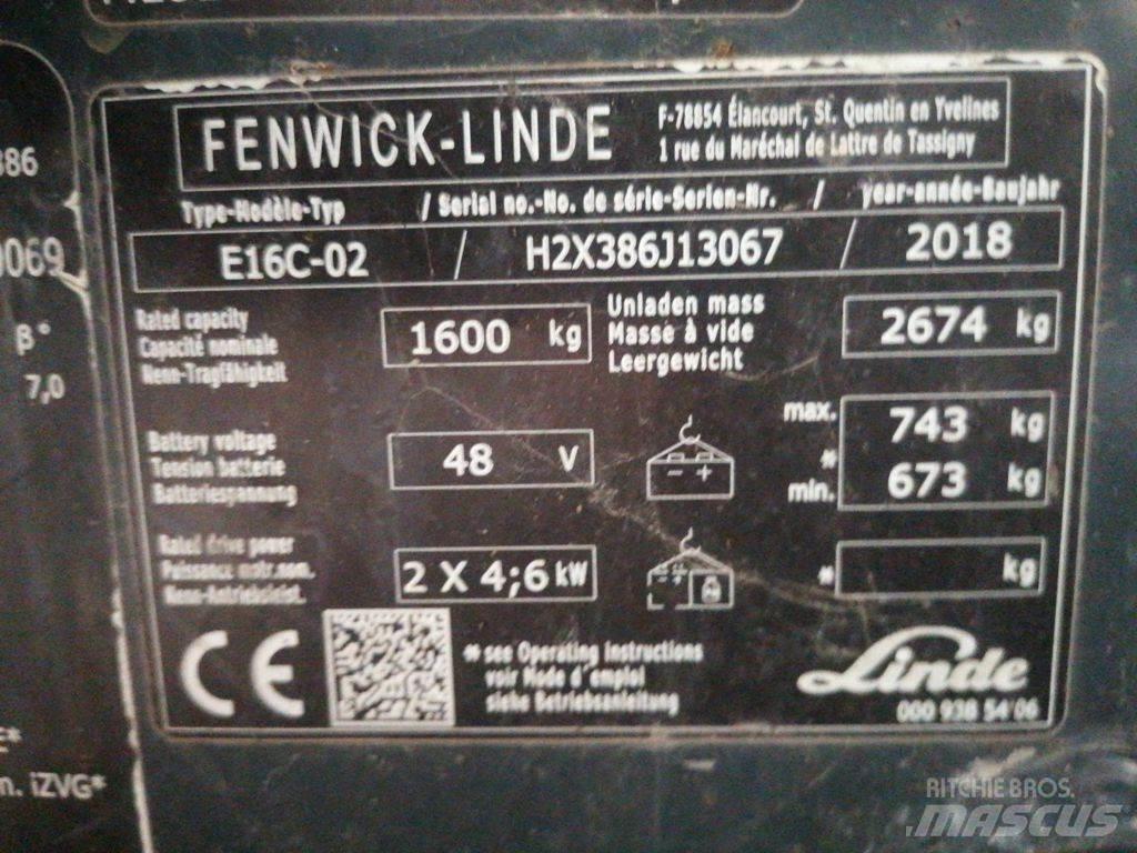 Linde E16C El gaffeltrucks