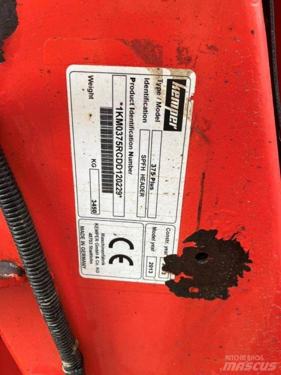 Kemper 375 Tilbehør til mejetærskere