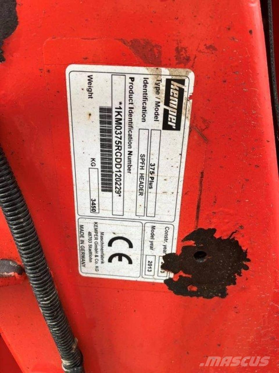 Kemper 375 Tilbehør til mejetærskere