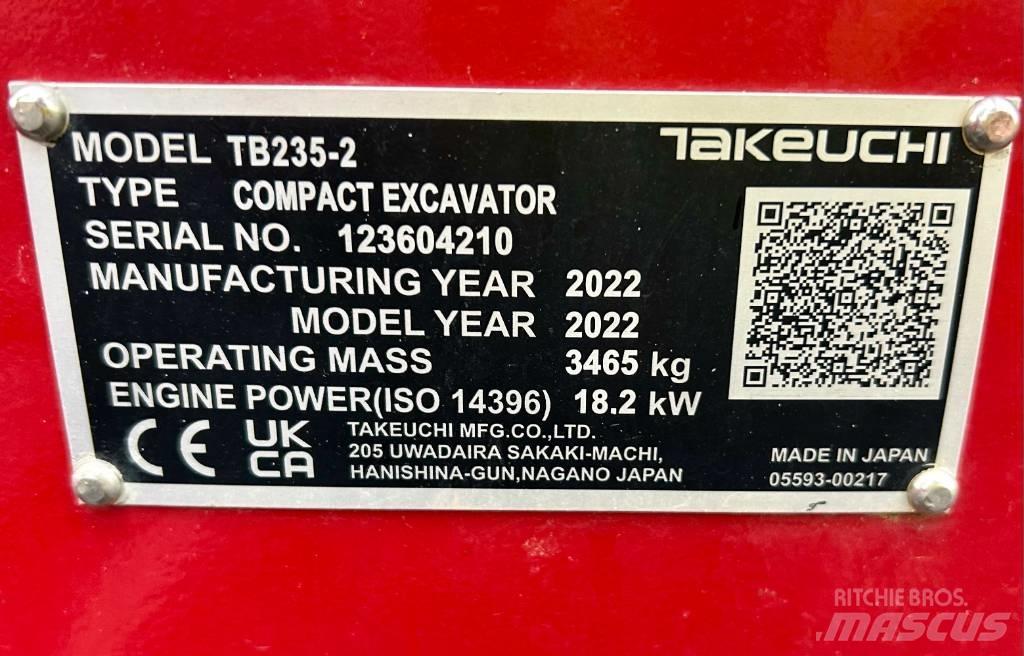 Takeuchi TB 235-2 V3 Minigravemaskiner