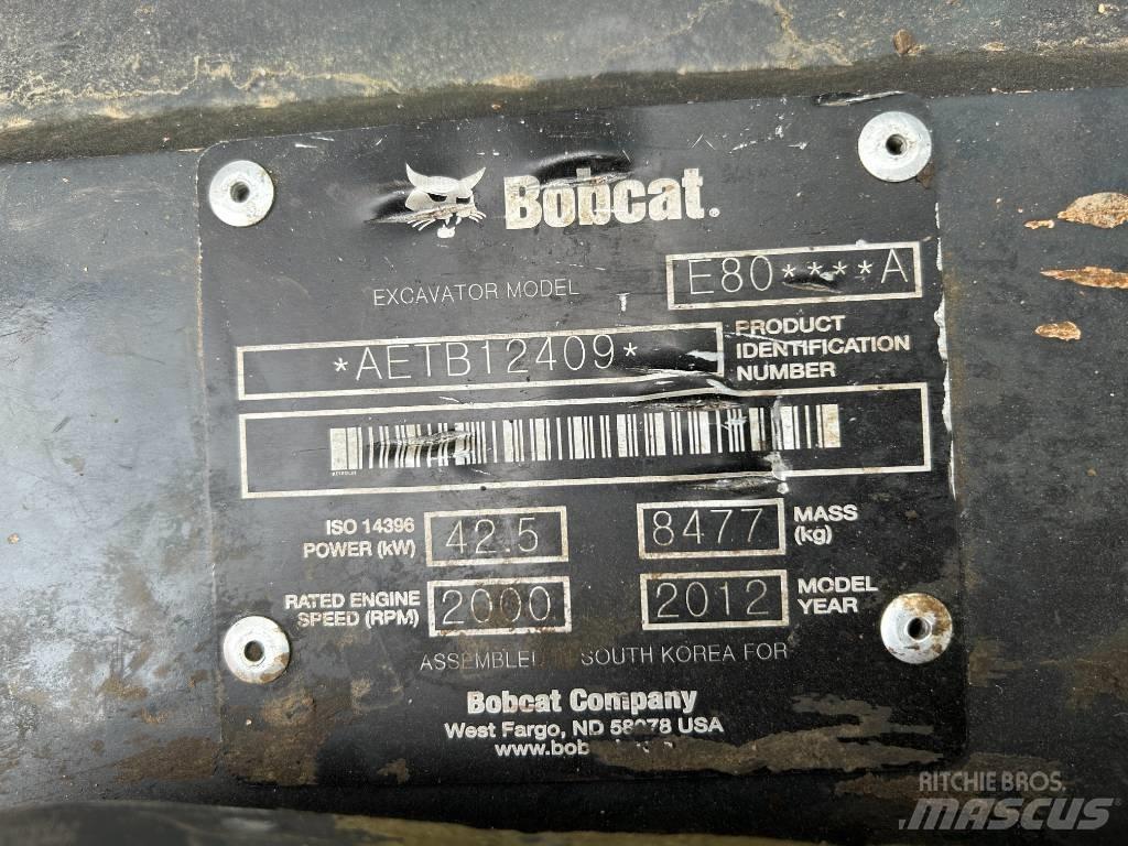 Bobcat E 80 Gravemaskiner på larvebånd