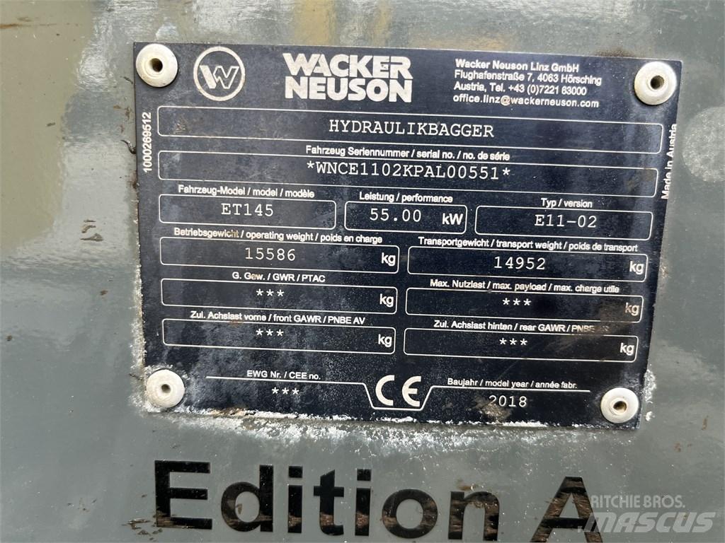 Wacker Neuson ET 145 Gravemaskiner på larvebånd