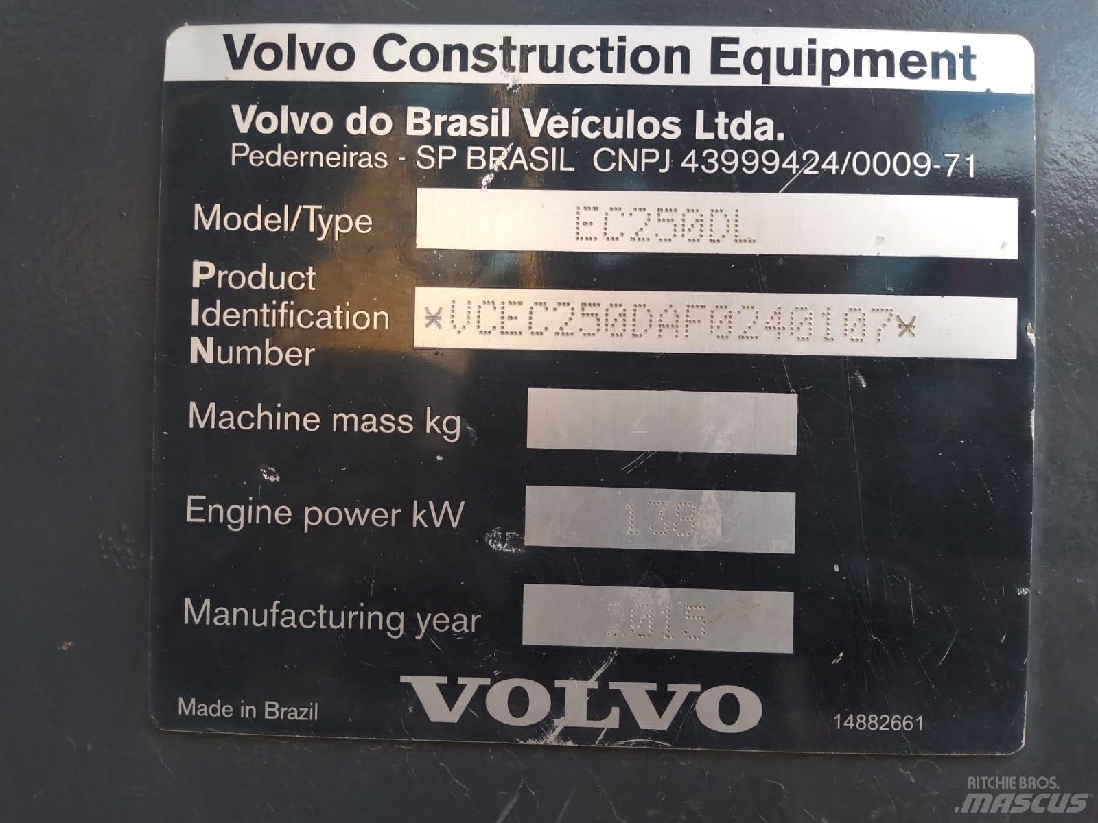 Volvo EC 250 D L Gravemaskiner på larvebånd