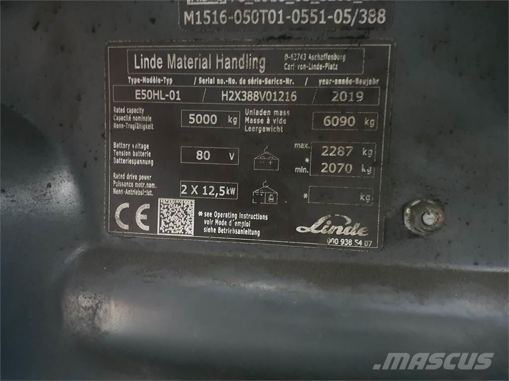 Linde E50HL El gaffeltrucks