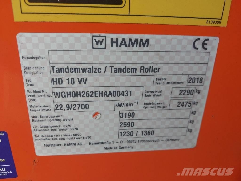 Hamm HD 10 VV Tvilling tromle