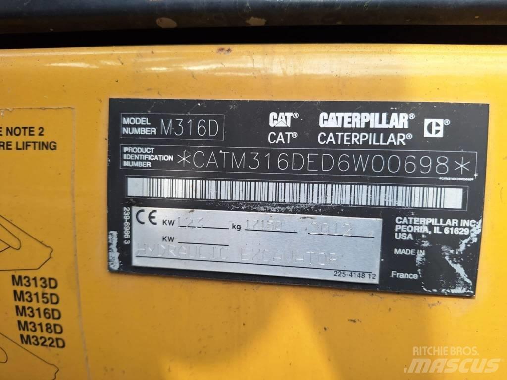 CAT M 316 D Gravemaskiner på hjul