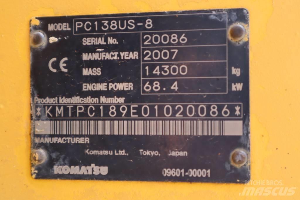 Komatsu PC138US-8 Gravemaskiner på larvebånd